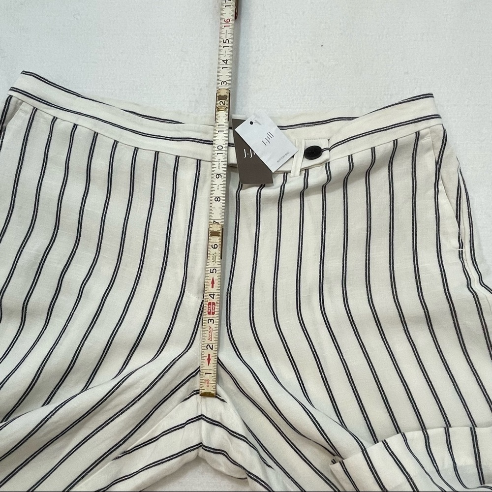 NWT J Jill Linen blend Women’s Trousers cream & navy wide leg slacks Sz 18‌‌‌‌ - Picture 6 of 7